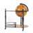 32" Brown Solid Wood Oval Rolling Bar Cart With Wine Storage