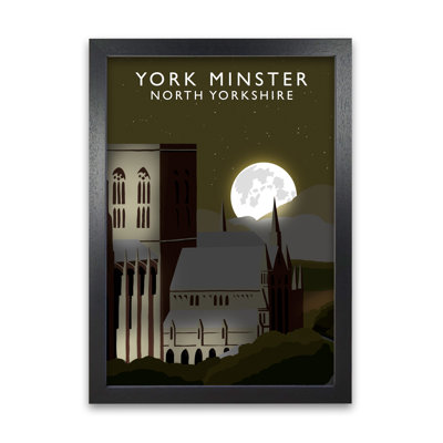 York Minster At Night 1 Piece Single Picture Frame Wall Art