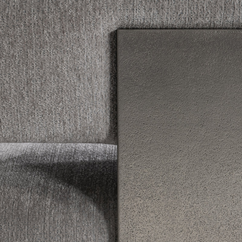 Fauteuil pivotant en tissu Paley - Sur mesure, Crème chenille 1345-002