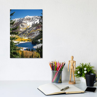 Snowy Maroon Bells by Jonathan Ross Photography - Wrapped Canvas Print