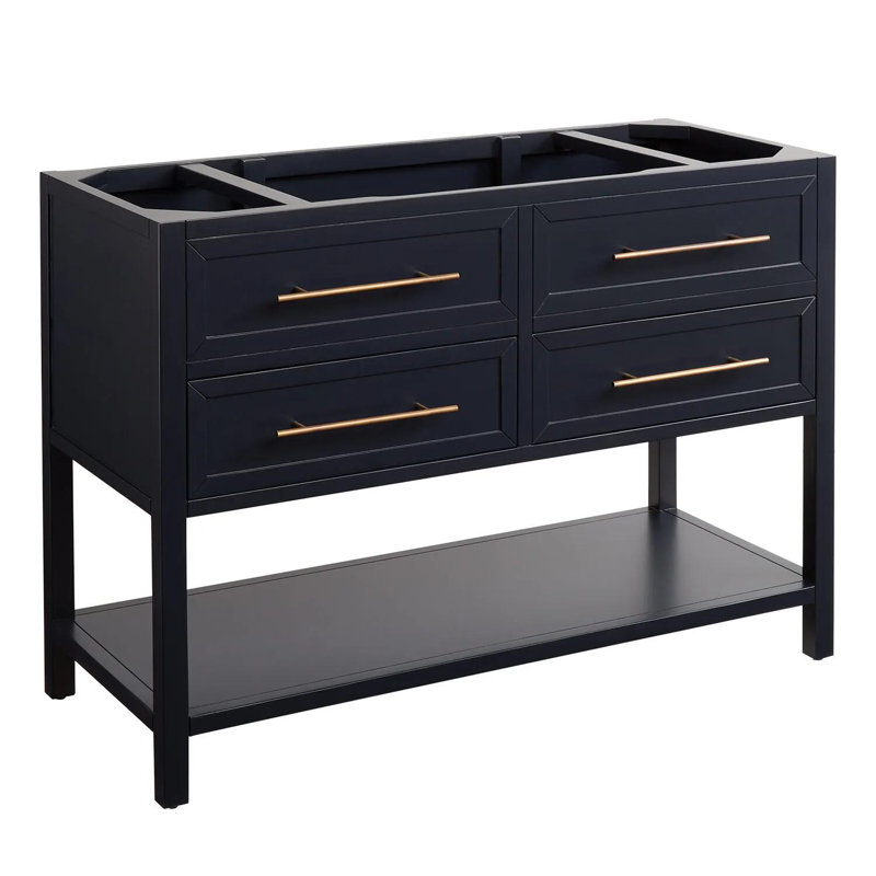 48" Robertson Single Bathroom Vanity - Cabinet Only, Midnight Navy Blue