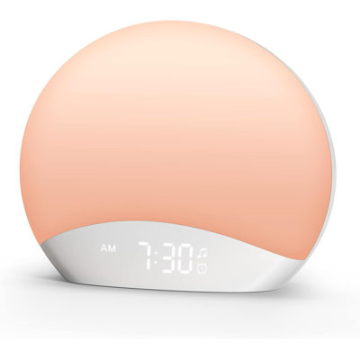 Sound Machine Sunrise Alarm Clock With Night Light 26 Nature Inspired Sleep Sounds, 0-100% Dimmable Clock, Sunrise Lamp Wake Up Light