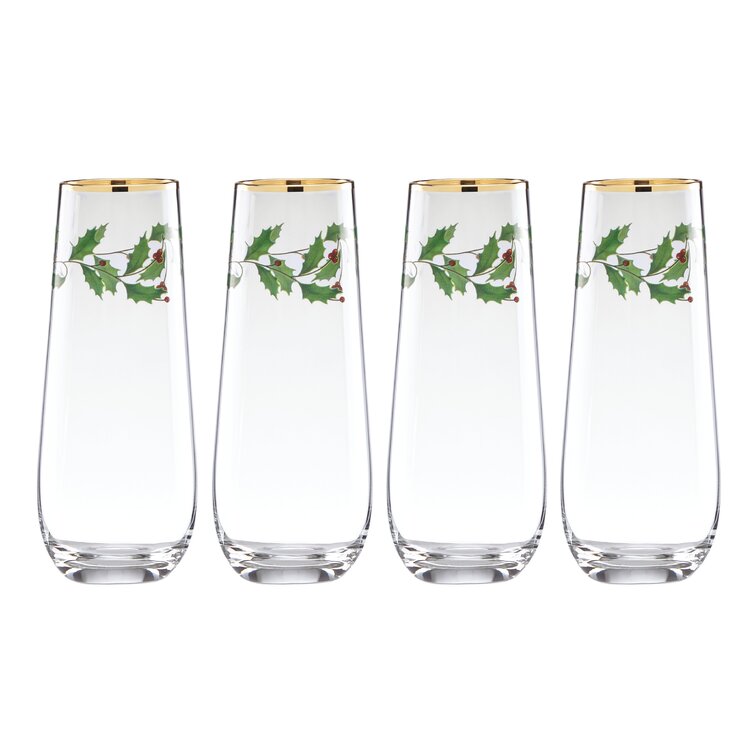 Lenox Holiday Gold 4-Piece Highball Glass Set