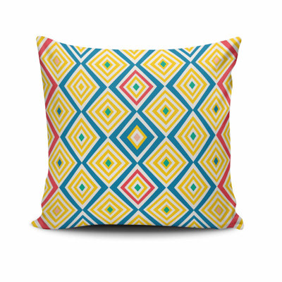 Ernice Decorative Cushion Cover, 17 x 17 Inches, 50% Cotton / 50% Polyester | Machine Washable at 104°F, Ironable, Concealed Zip Closure | Perfect for Living Room, Bedroom, and Stylish Home Décor