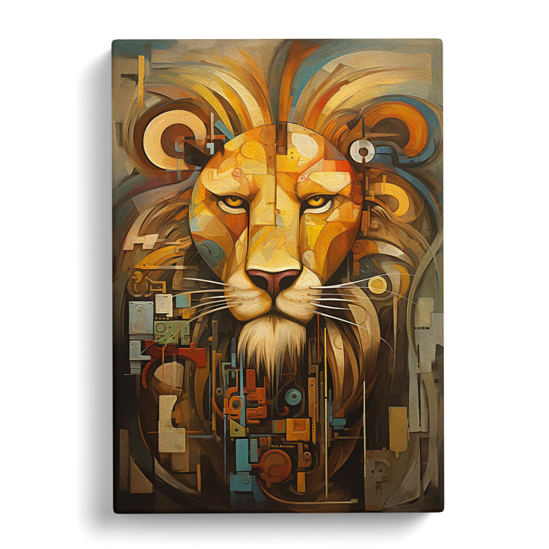Lion Dadaism No.2 - Wrapped Canvas Print, 60cm H x 40cm W x 3cm D