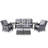 Bonia Wicker 5 - Person Patio Conversation Set with Cushions-1802262064