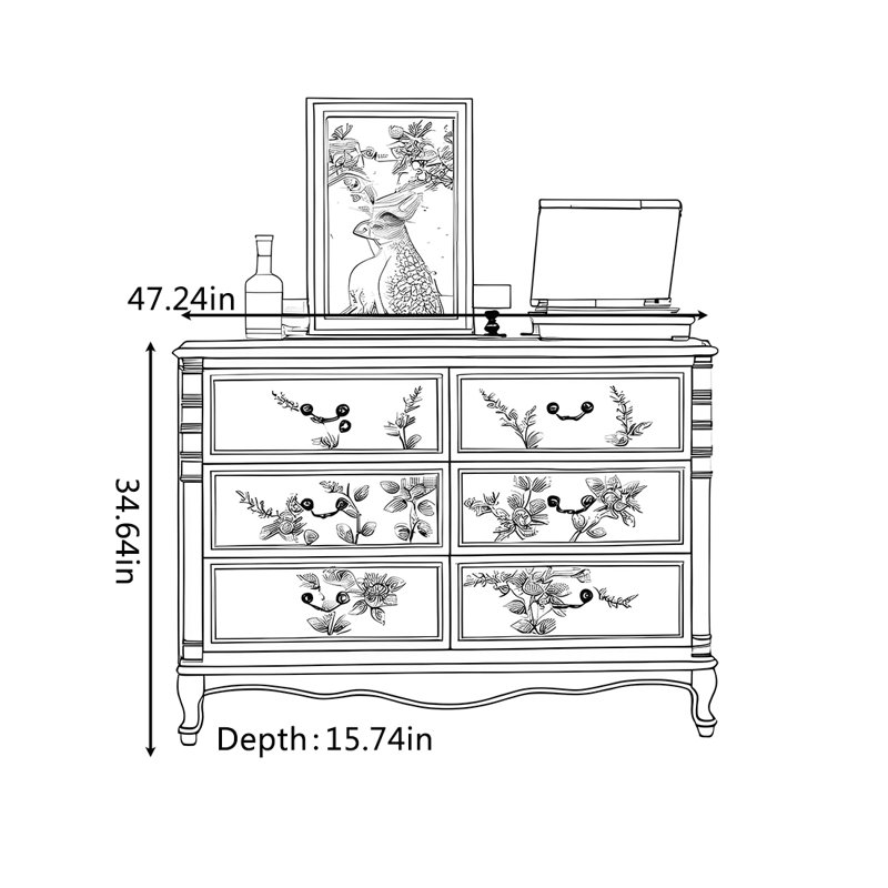 Armoire peinte de style américain