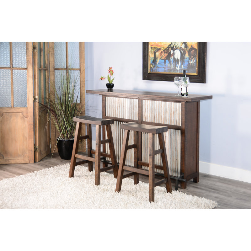 Anneliesa Solid Wood Counter Stool, Tobacco Leaf, Bar Stool (30" Seat Height)