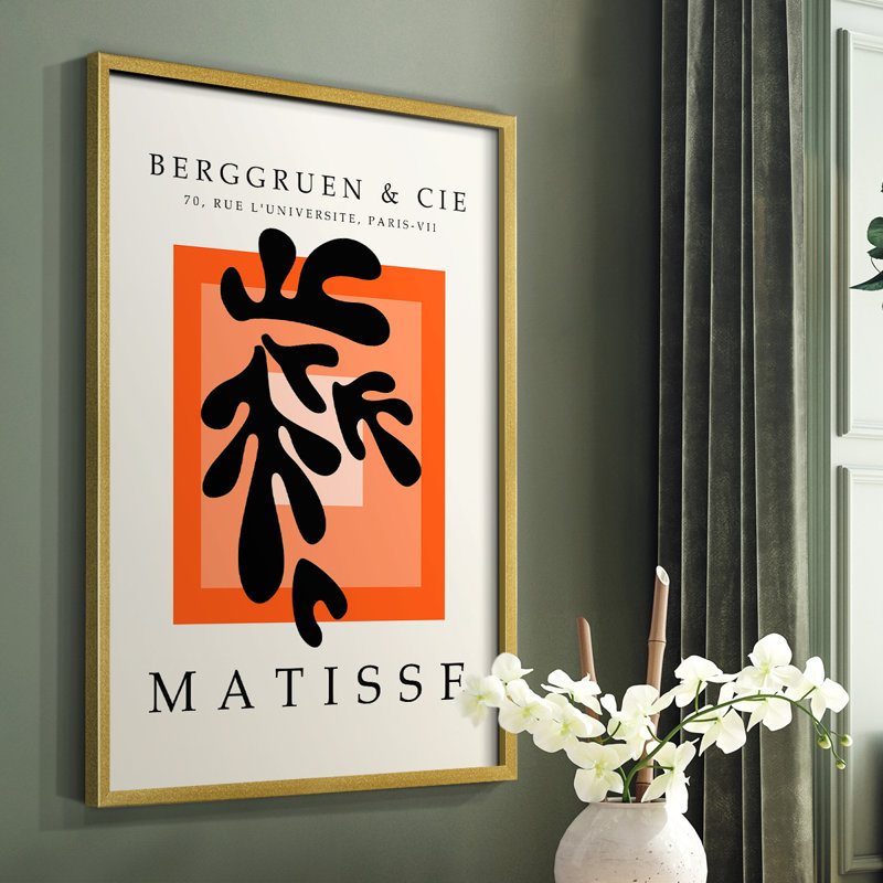 Matisse CEC XXVII, reproduction encadrée - bois massif, Or, H 28 po x l 22 po