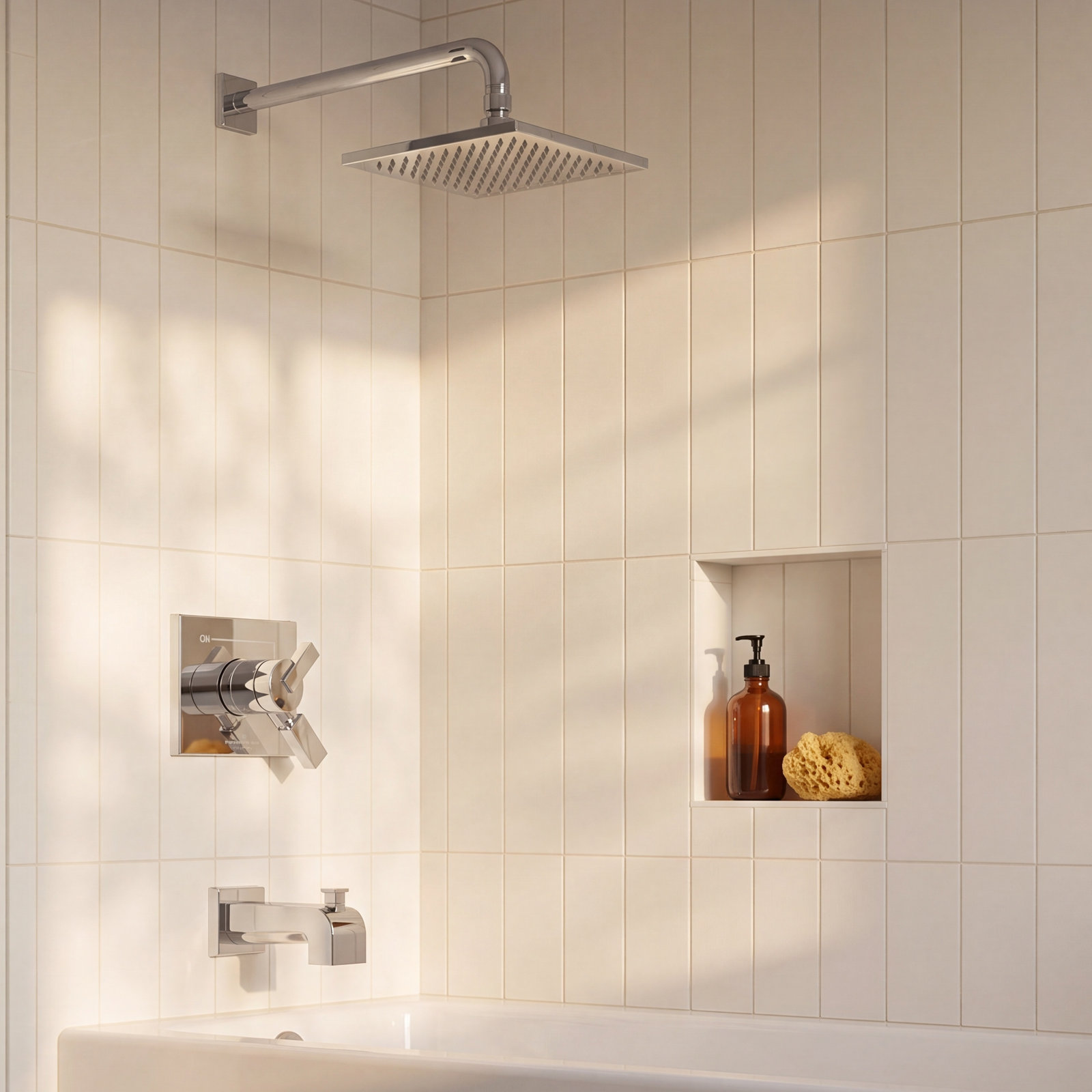 Vero Volume Control Tub and Shower Faucet, Chrome