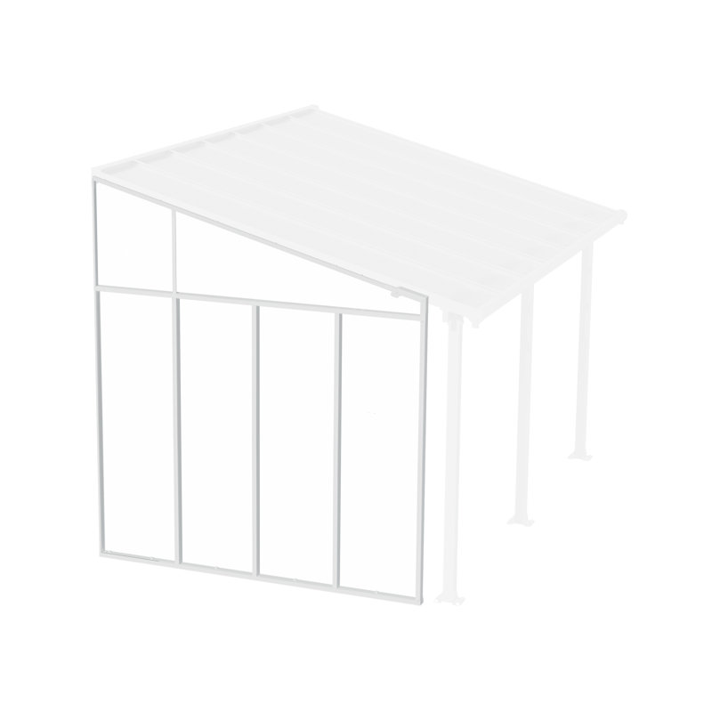 White Aluminum and Acrylic Patio Cover Sidewall Kit
