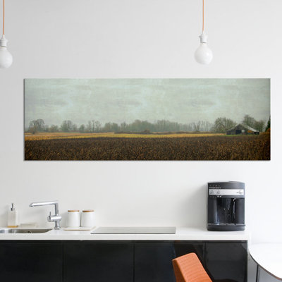 « rustique grange on a day rain », reproduction sur toile