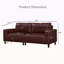 Grande causeuse 78,5 po pour salon, appartement, canapé rembourré en similicuir respirant, causeuse-2000774895