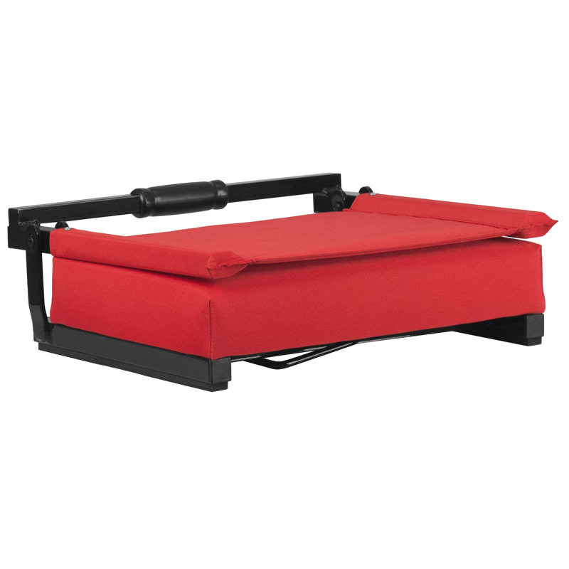 Grandstand Comfort Seats by Flash - Lightweight Stadium Chair with Handle & Ultra-Padded Seat, Red