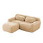 Canapé 2 places en tissu moelleux moelleux avec 1 repose-pieds-1481068044