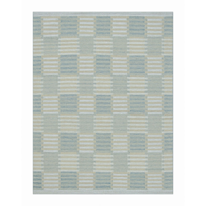 Scandinavian Wool Geometric Area Rug, Rectangle 14' x 20'