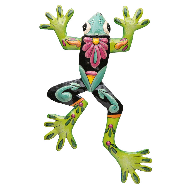 Décoration murale grenouille peinte