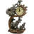 Roman Numeral Resin Quartz Movement / Crystal Tabletop Clock in Brown