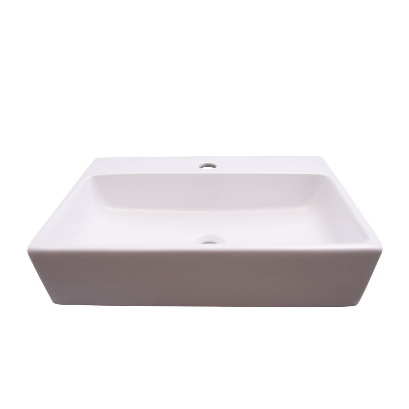 Barclay Leanne 14.25'' White Vitreous China Rectangular Bathroom Sink