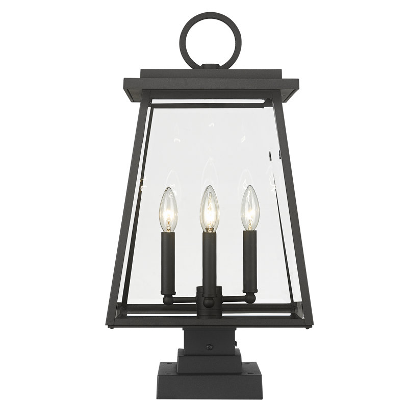 Plafonnier noir 1 lumière H 24,25 po
