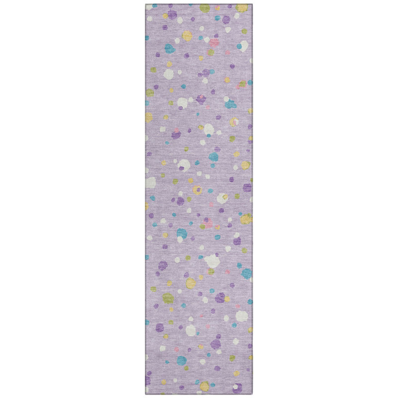 Machine Washable Indoor/Outdoor Chantille ACN2518 Geometric Rug, Runner 2'3" x 7'6", Lavender
