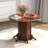 42" Wooden Kitchen Table Round Dining Table With Pedestal Base For 4-6 People