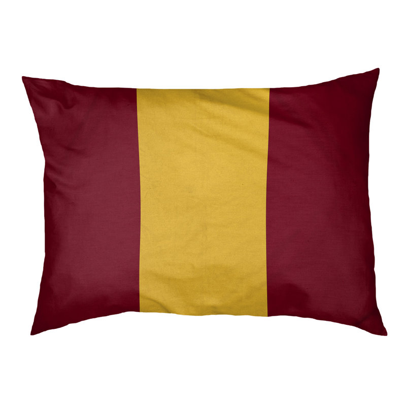 Coussin Detroit, Maroon/Yellow/Maroon, Large (40" W x 30" D x 6.5" H)