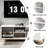 Modern Living Room Tv Stand For 60 - 69 Inches, Dual Wave Design Doors, Central Open Shelf Decor, Movable Shelf, White Cabinet With Gold Trim Inches Shaped Display Books And Devices, Adjustable