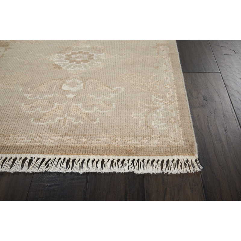 Elan Hand Knotted Silk Oriental Area Rug, Rectangle 7'9" x 9'9"