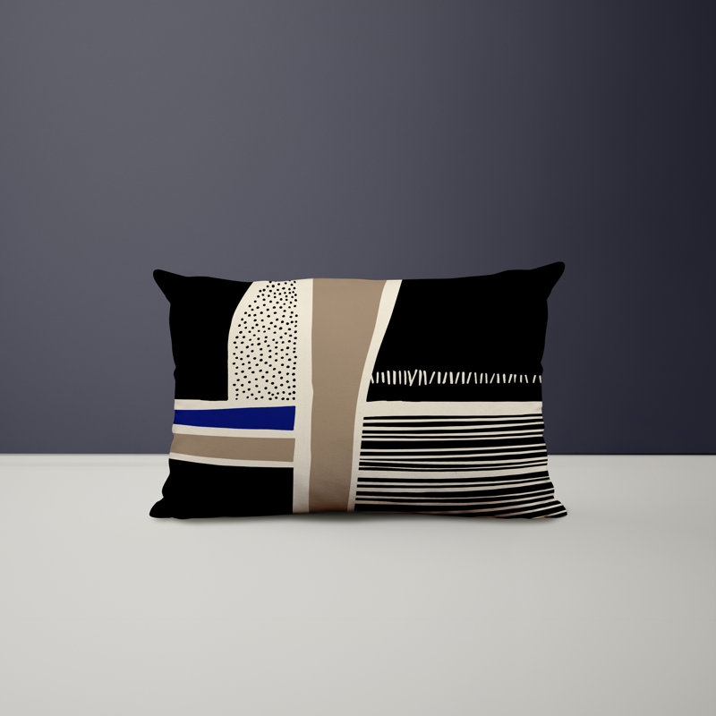 Polyester / Mélange de polyester Housse de coussin rectangulaire intérieure / extérieure lombaire et insert