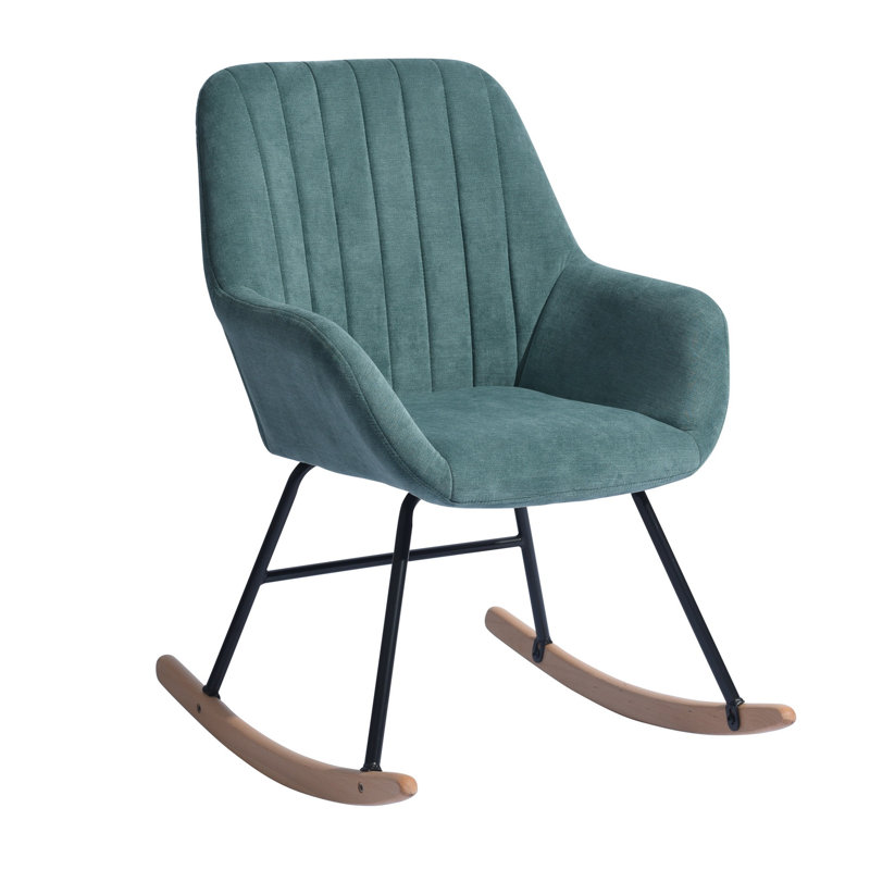 Cliffrose Upholstered Rocking Chair, Aqua