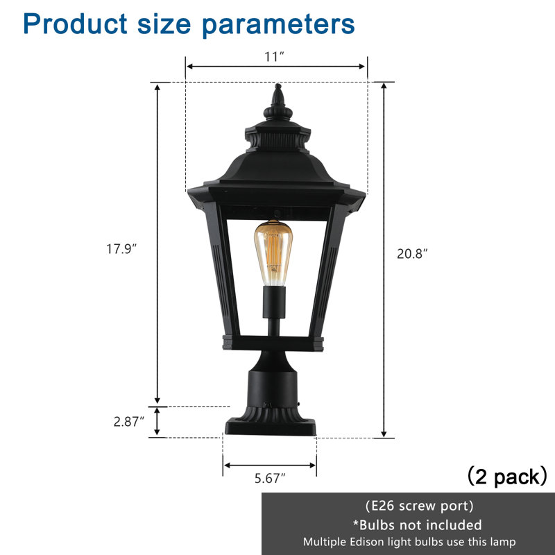 Lampadaire rétro en métal noir