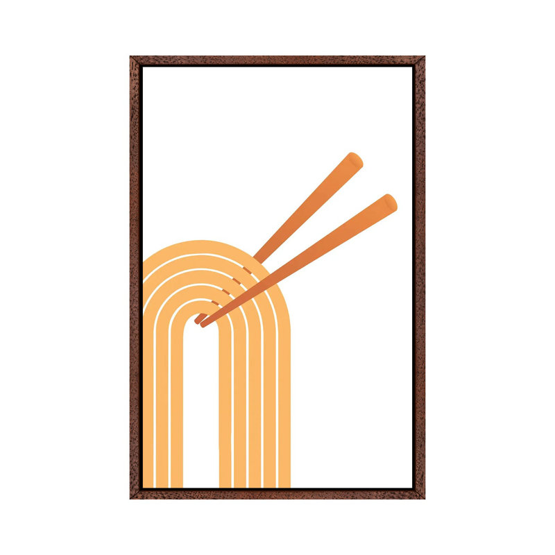 Double Chops - Print on Canvas, 101.6 cm H x 66.04 cm W, Classic Brown Wood Framed