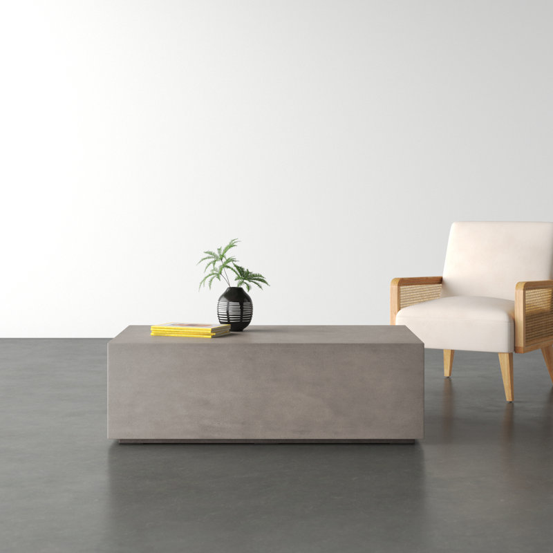 Block Coffee Table, Dark Gray