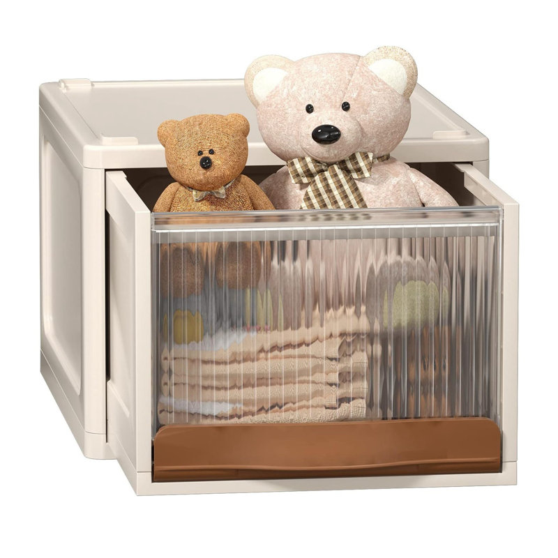 Bac de rangement en plastique polypropylène Nishaun, Blanc
