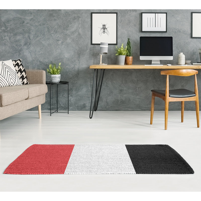 Tapis de zone rouge/noir, Rectangle 4 pi x 6 pi
