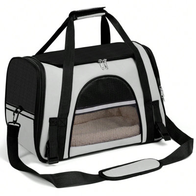 Dog Carrier For Medium Pets – Soft-sided, Foldable Cat & Puppy Bag, Airline Approved, Portable Travel Carrier Up To 20 Lbs