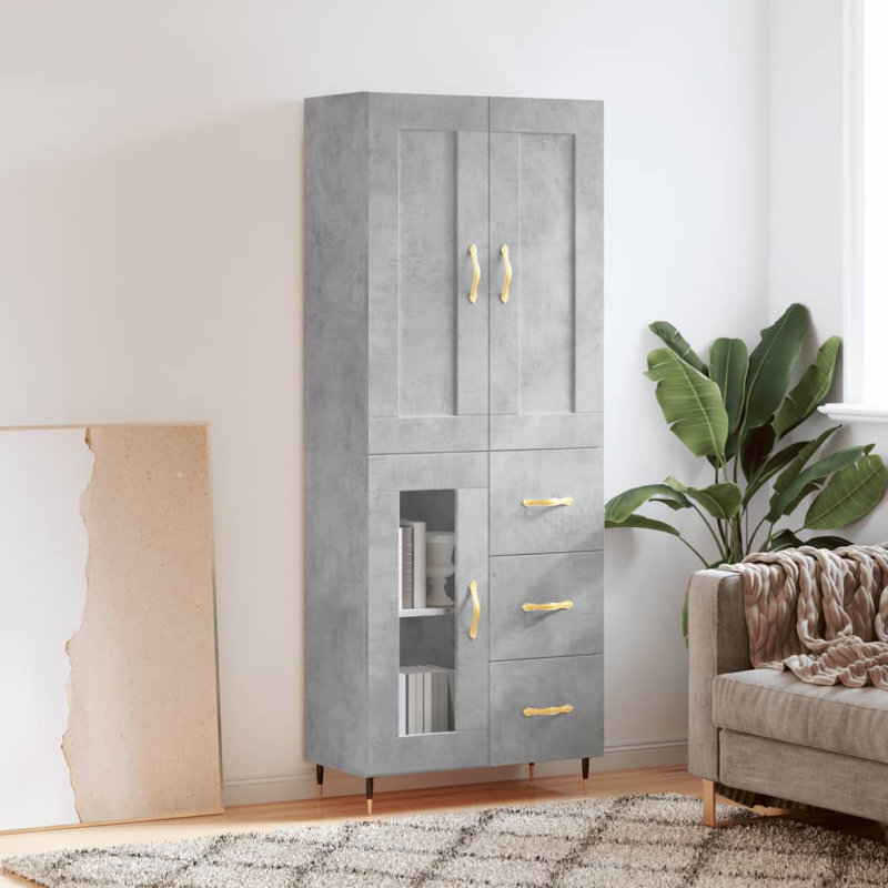 Cassimere 69.5cm Sideboard, Concrete Grey