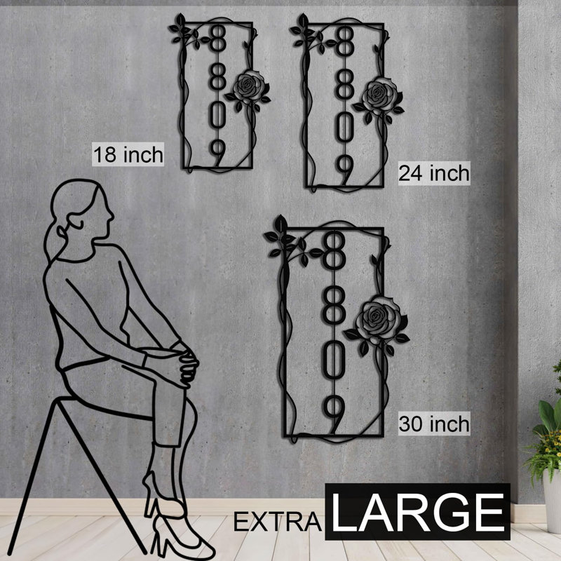 Décoration murale d'extérieur personnalisée, H 18 po x l 11 po x P 0,05 po, Oui