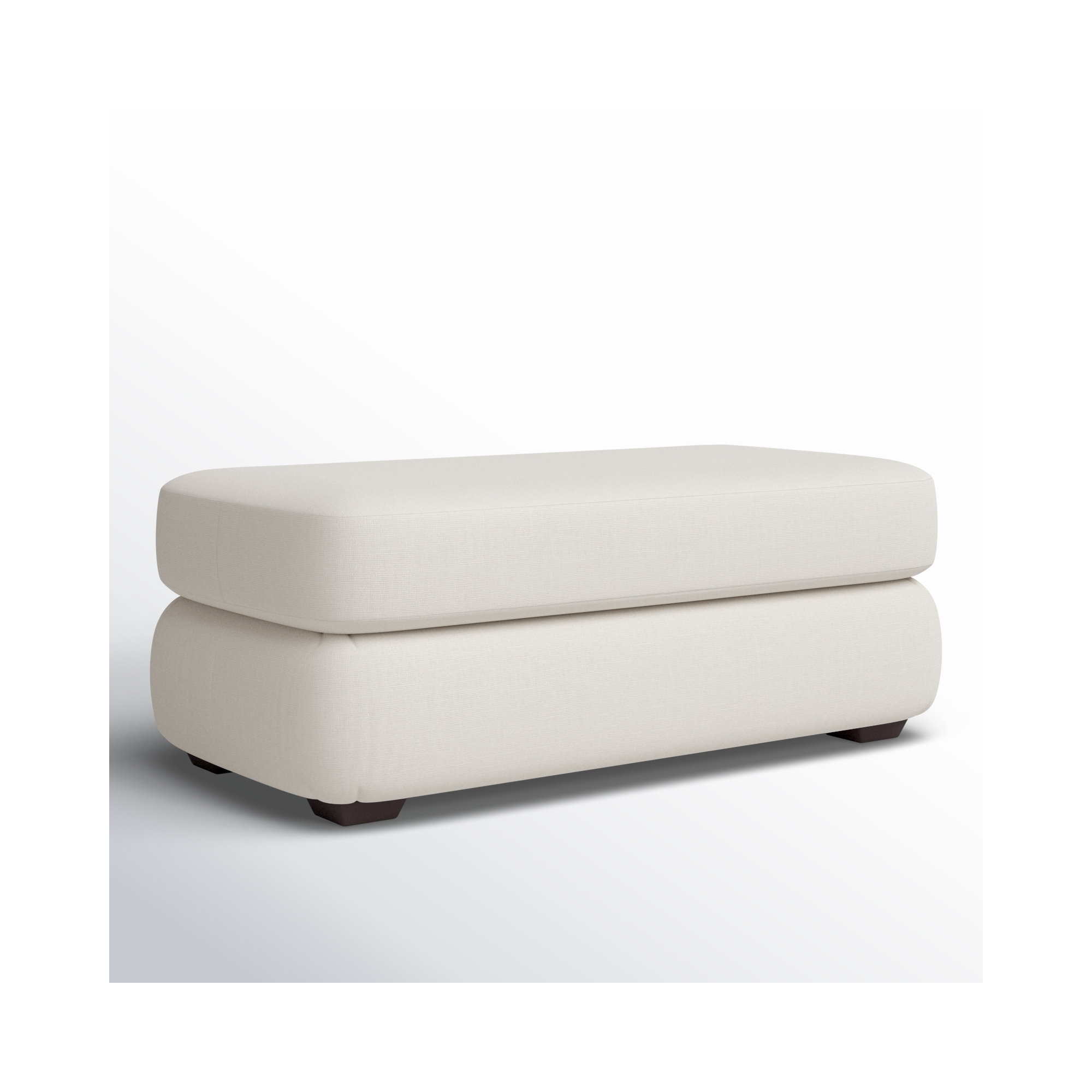 Emilio Upholstered Ottoman, Conversation Pearl