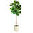60'' Faux Fiddle Leaf Fig Tree in Wicker/Rattan Basket