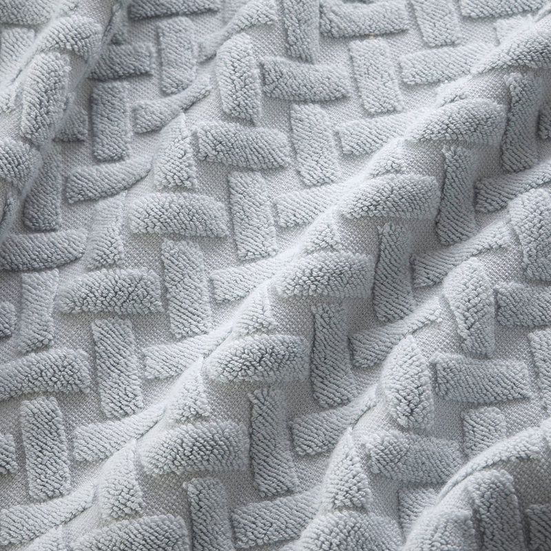 Trellis Cotton Bamboo Blend Antimicrobial Washcloths, Glacier