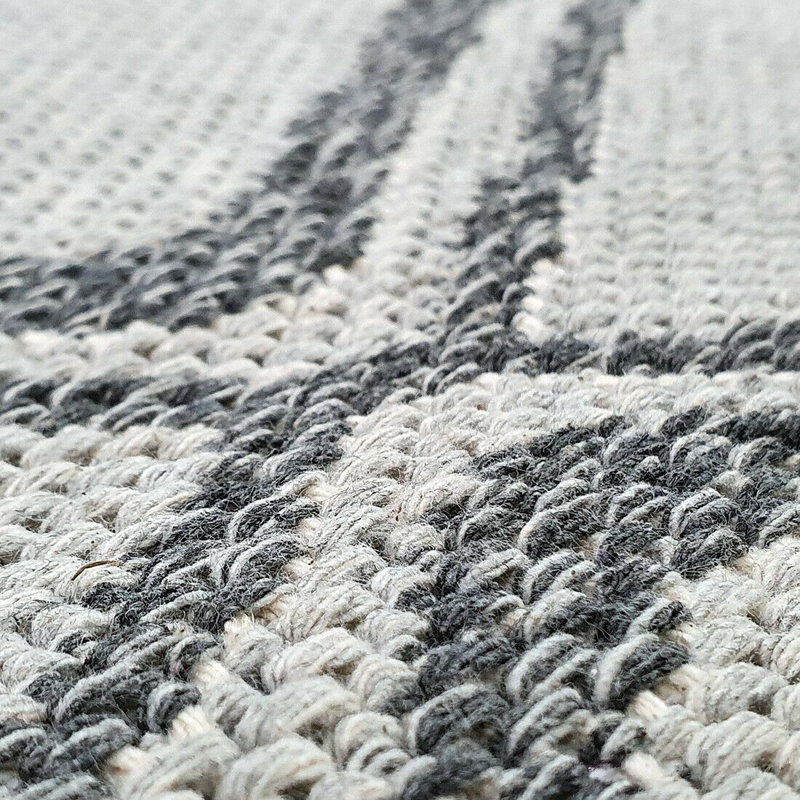 Crumpton Geometric Cotton Area Rug, Rectangle 153 x 230cm