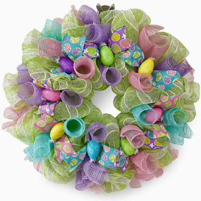 Couronne en maille pastel 24 po