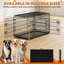 Cage pliable en métal pour chien avec cloison-101093289
