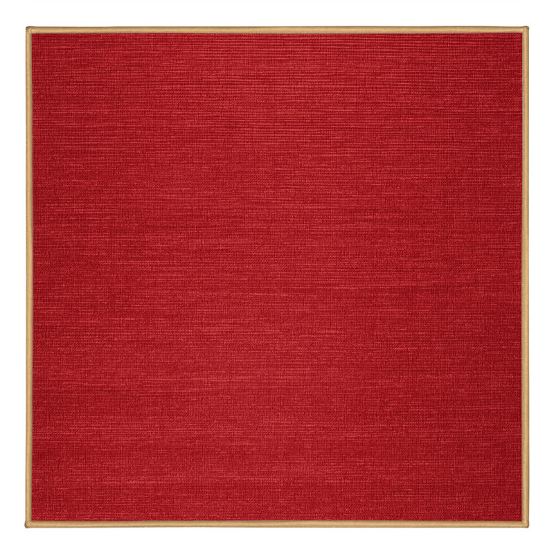 Tapis rouge uni lavable à la machine, Carré 7 pi