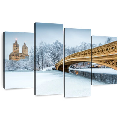 Nicci Central Park Bow Bridge In Winter