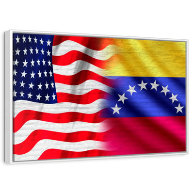 America Venezuela Flags