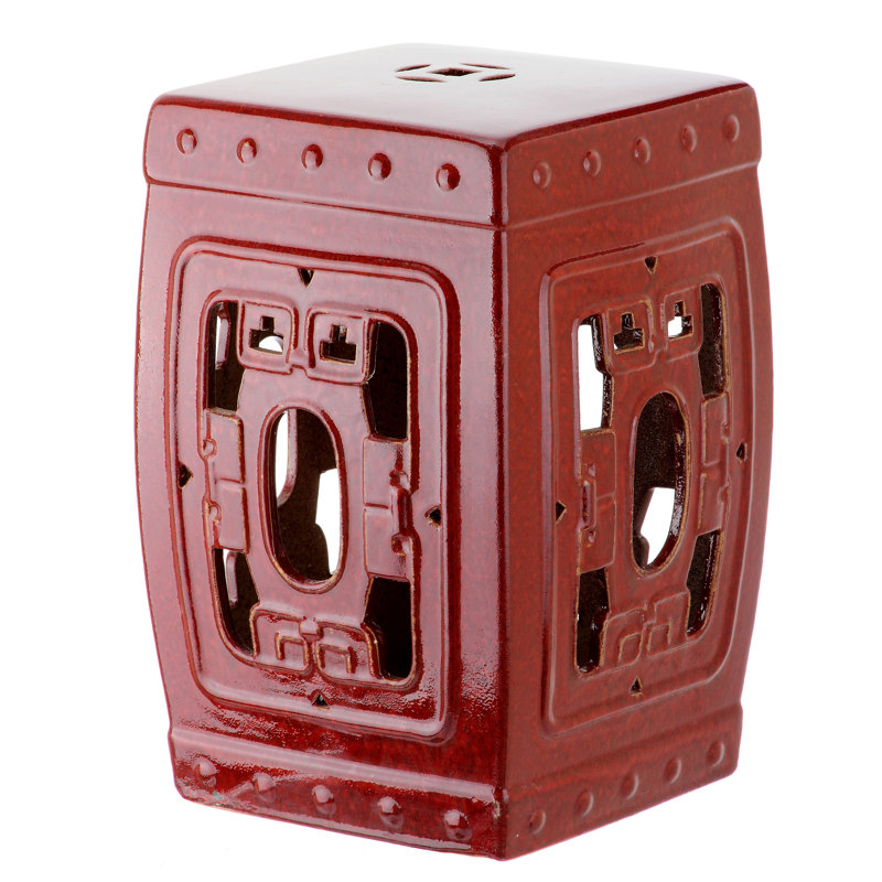 Tabouret de jardin Casey-Lea, Rouge antique