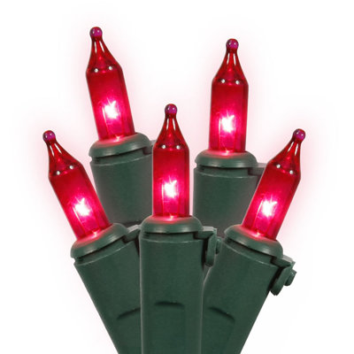 Christmas Mini Light Set 23' Green Wire
